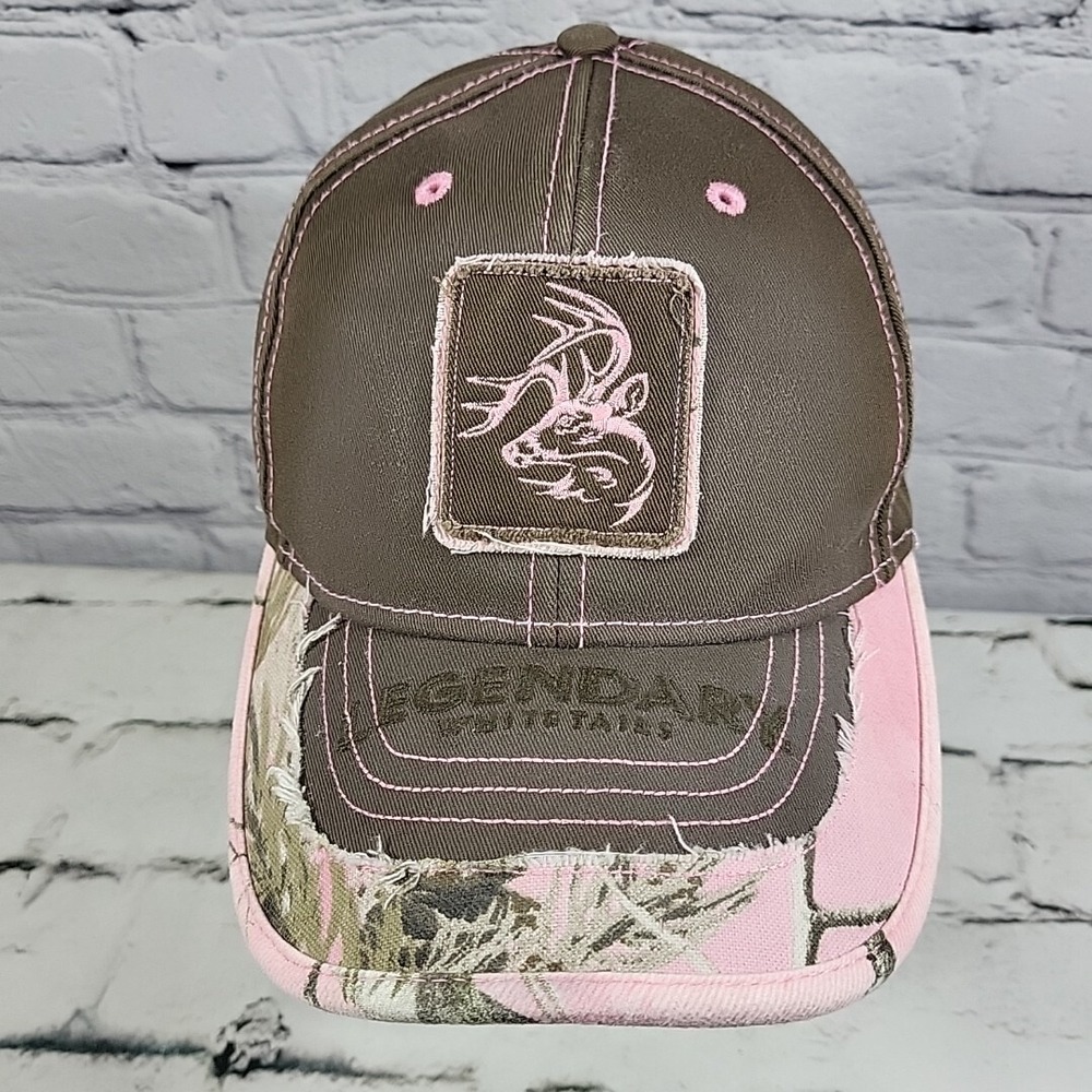 Legendary‎ Whitetails Hat Womens OSFM Brown Pink Camo Outdoor Hunting Cap Flaw